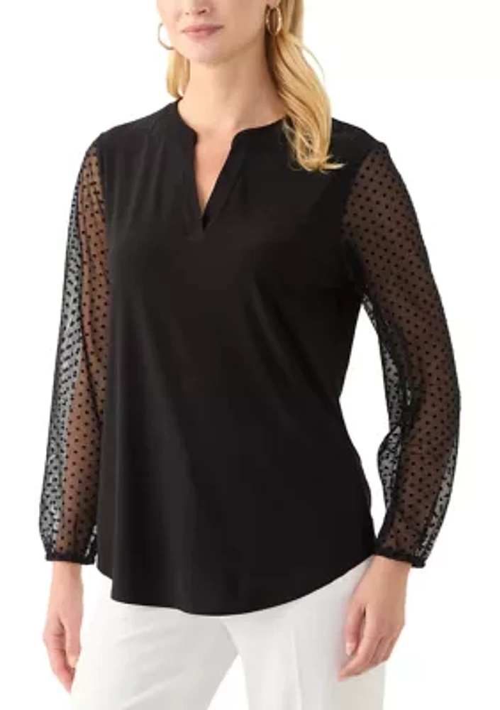 Women's Split Neck Top