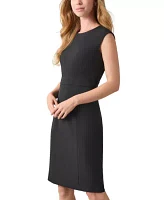 Women's Stetch Crepe Princess Seam Sheath Dress