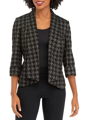 Women's Metallic Houndstooth Jacket