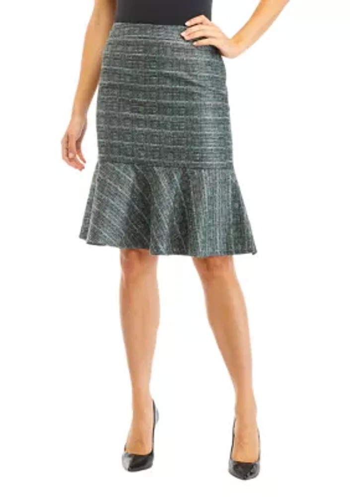 Women's Side Zip Flounce Hem Skirt