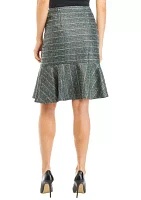 Women's Side Zip Flounce Hem Skirt