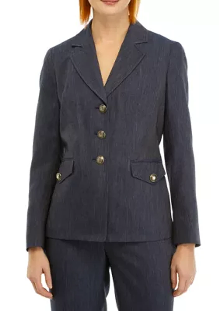 Women's 3 Button Notch Collar Blazer