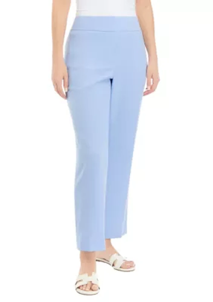 Petite Fly Front Slim Pants