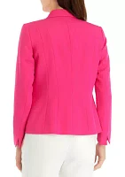 Petite One Button Panel Seamed Jacket