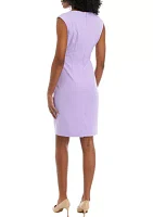 Women's Sleeveless Sheath Dress with Cutout