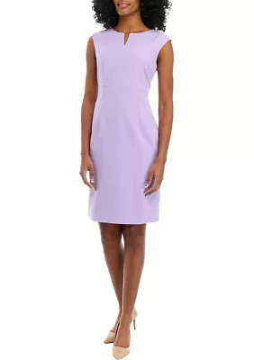 Petite Sheath Dress with Cutout