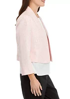 Women's Jacquard Cropped Jacket