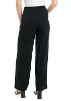 Women's Pull On Elastic Waistband Wide Leg Pants