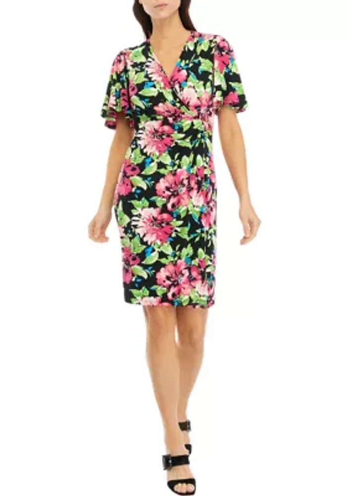 Women's Floral Printed Signature Wrap Dress