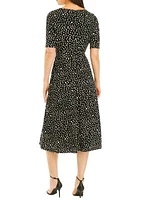 Women's Printed Fit and Flare Dress