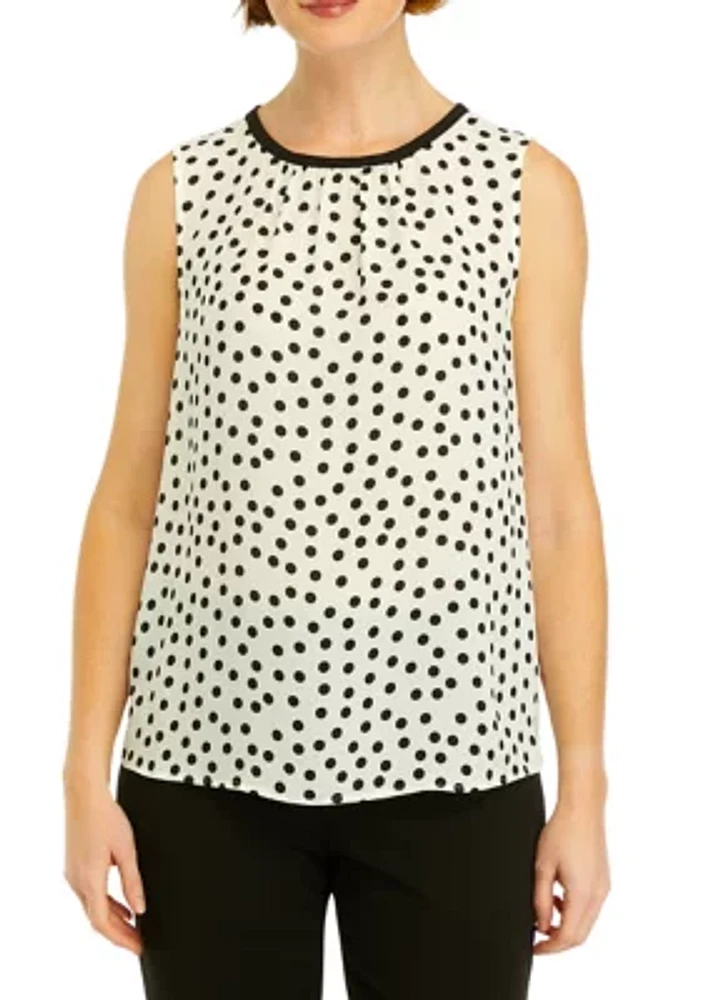 Women's Sleeveless Shirred Blouse