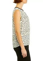 Women's Sleeveless Shirred Blouse