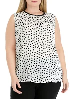 Women's Sleeveless Shirred Front Blouse