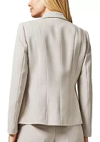 Women's Notch Collar Seamed Jacket