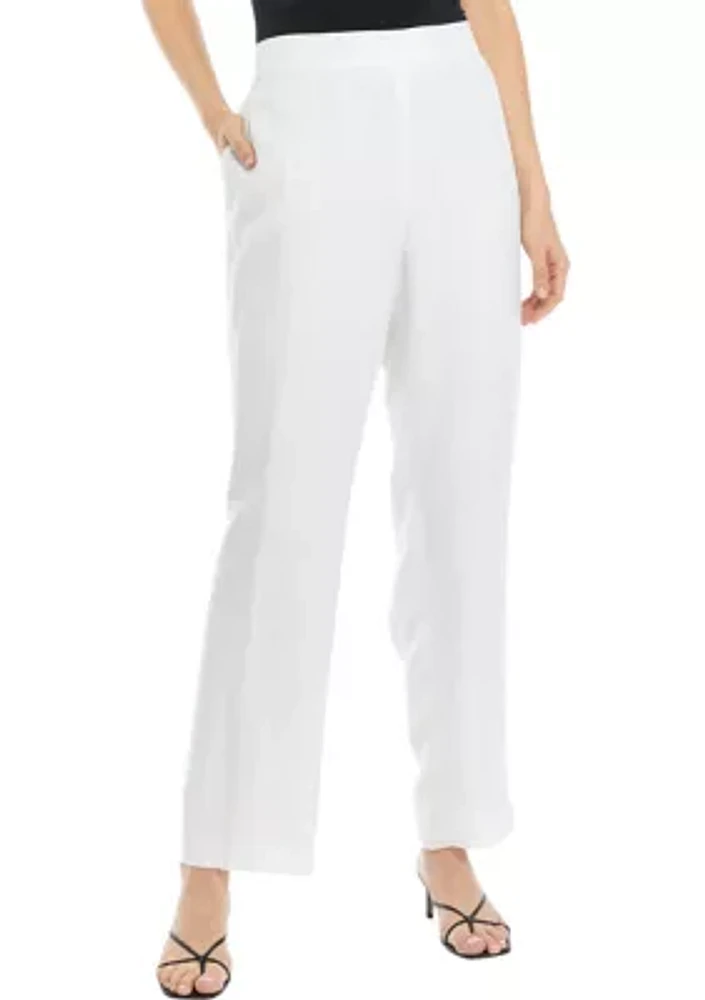 Women's Linen Blend Pull On Pants