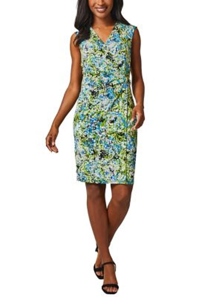 Petite Printed Wrap Dress