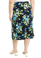 Plus Midi Flared Skirt