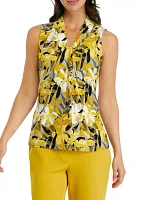 Women's Sleeveless Knot Front Blouse