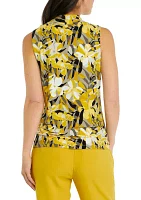 Women's Sleeveless Knot Front Blouse