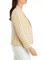 Houndstooth Tweed Jacket