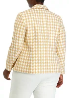 Plus  Houndstooth Tweed Jacket