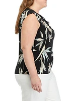 Plus Bird of Paradise Printed Blouse