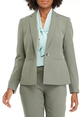 Women's One Button Panel Seamed Blazer