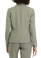 Women's One Button Panel Seamed Blazer