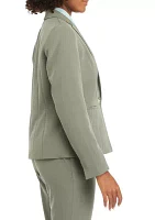 Women's One Button Panel Seamed Blazer