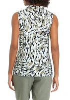 Women's Printed Twist Front Top