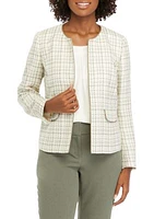 Women's Printed Blazer with Piping