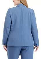 Plus One Button Notch Collar Jacket