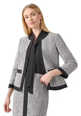 Petite Tweed Patch Pocket Framed Suit Separate Jacket