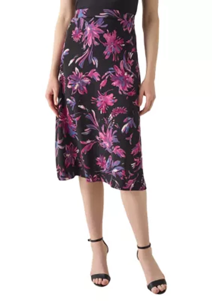 Women's Printed Midi Flare Skirt