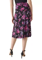 Women's Printed Midi Flare Skirt