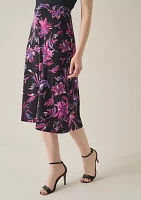 Women's Printed Midi Flare Skirt