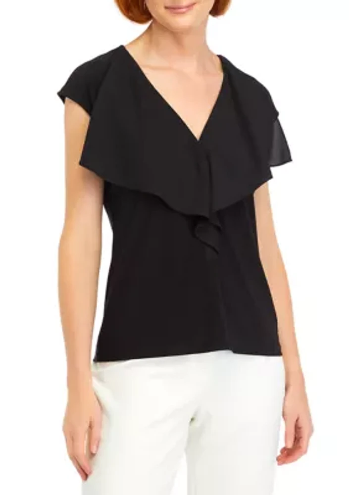 Women's Ruffle Front Blouse