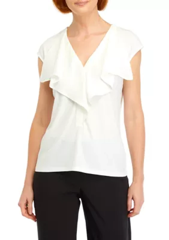 Women's Ruffle Front Blouse