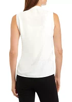 Women's Sleeveless Button Front Top