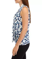 Women's Sleeveless Tie Front Top