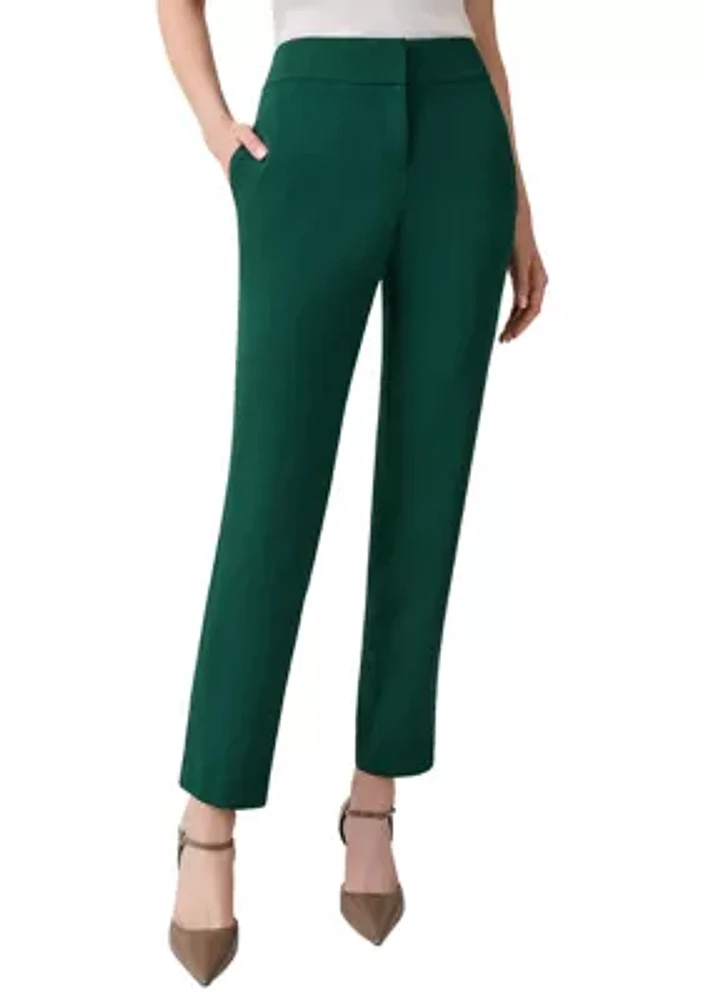 Petite Fly Front Slim Pants