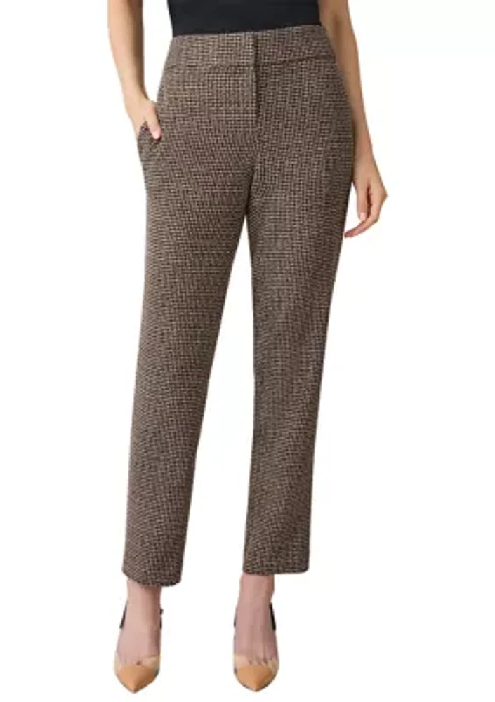 Women's Tweed Fly Front Slim Pants