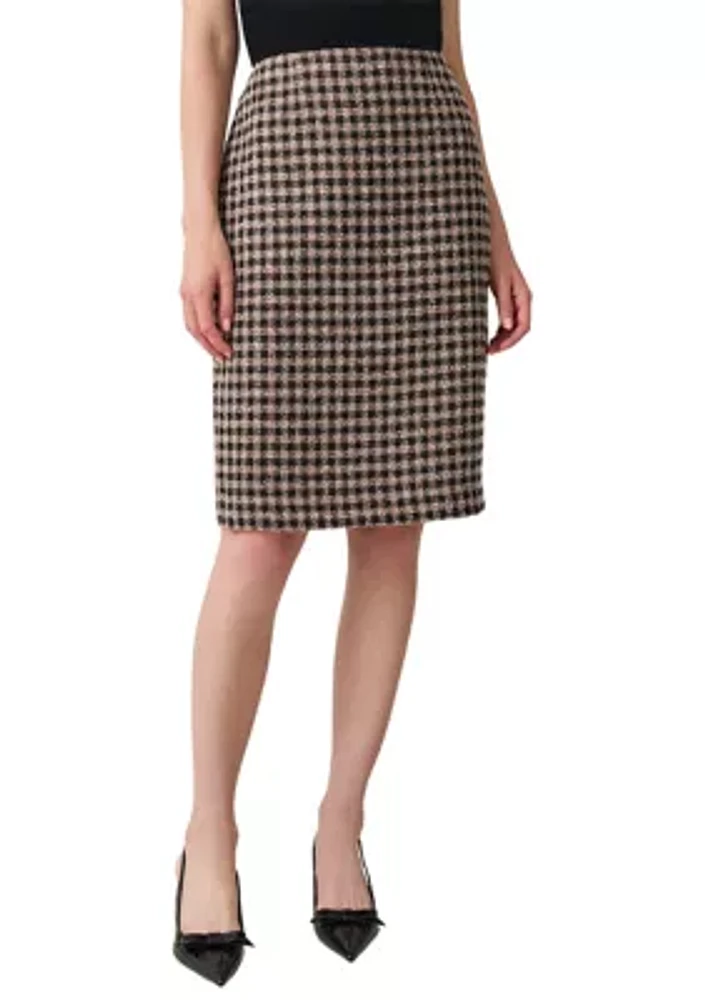 Women's Printed Zippered Slim Skirt