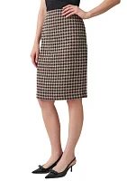 Women's Printed Zippered Slim Skirt