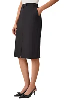 Women's Fly Front Extended Tab Skimmer Skirt