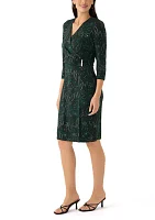 Women's 3/4 Sleeve Wrap Dress