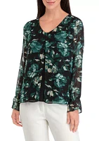 Women's Double Layer Printed Blouse