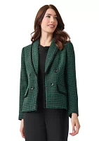 Women's Shawl Collar Faux Double Breasted Jacket