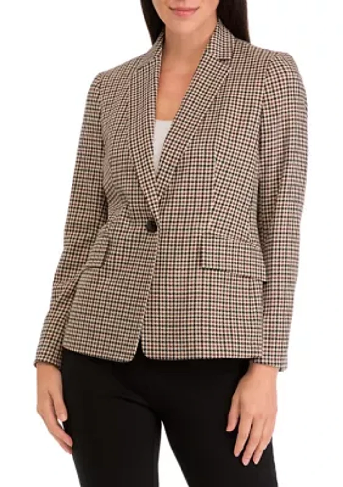 Women's One Button Notch Collar Jacket