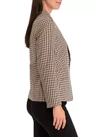 Women's One Button Notch Collar Jacket